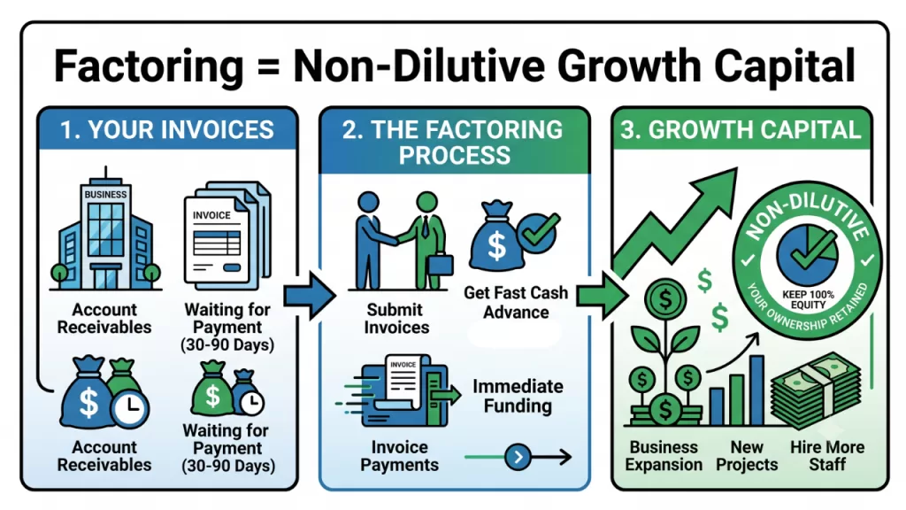 Factoring: Non-Dilutive Growth Financing - Funding in One Week or Less