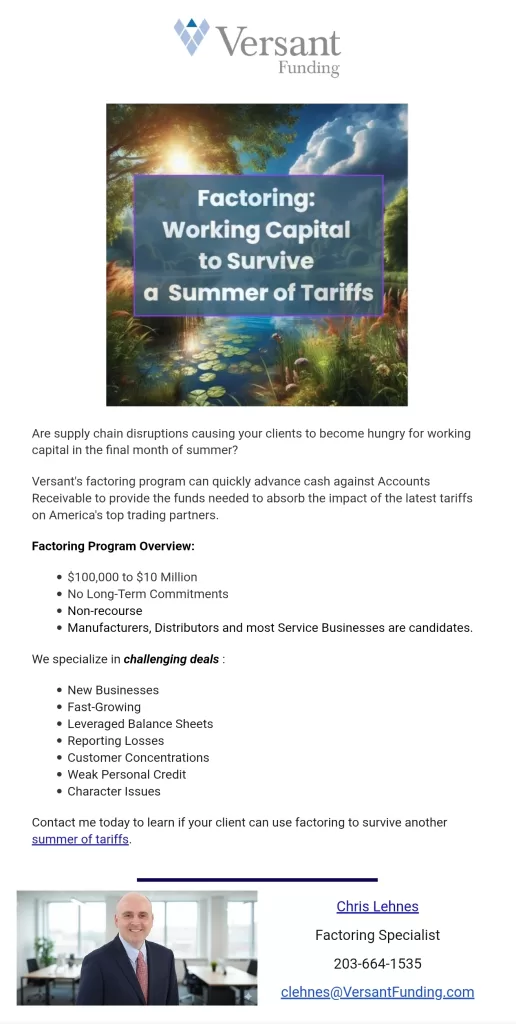 Factoring: Cash to Survive Another Summer of Tariffs