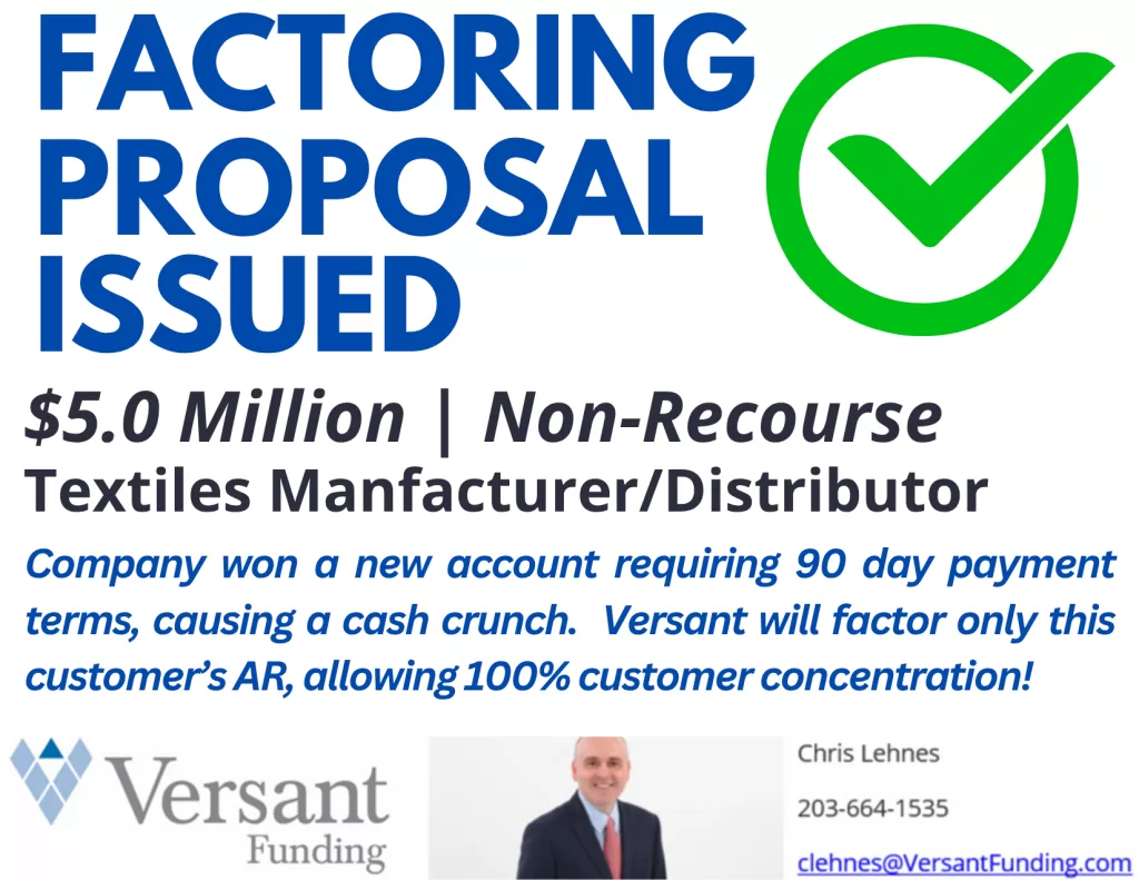 Non-Recourse Factoring Proposal Issued - $5 Million - Textiles 