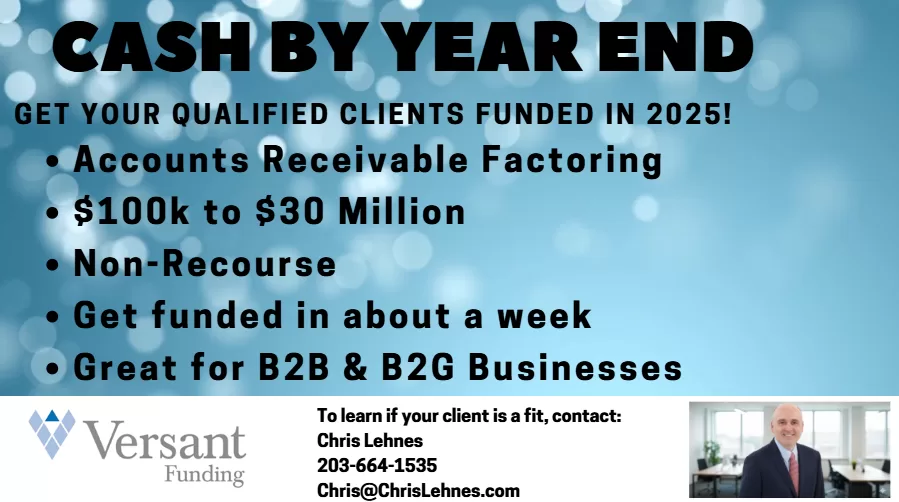 We Fund tough deals. We focus on the quality of your client's accounts receivable, ignoring their financial condition. This enables us to move quickly and fund qualified businesses including Manufacturers, Distributors and a wide variety of Service Businesses in as quick as a week.