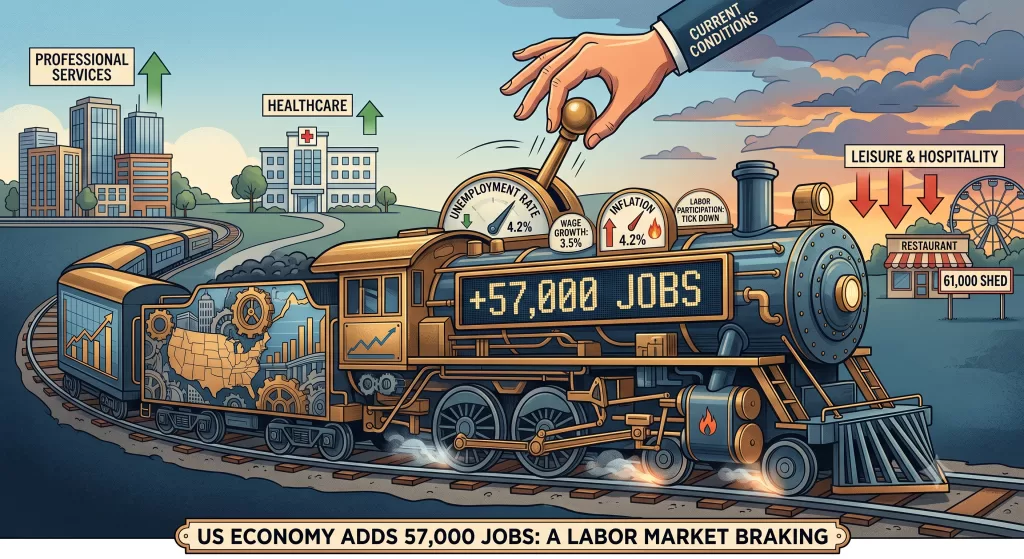 The latest U.S. jobs numbers dropped this morning, and they’ve thrown a bit of cold water on the summer economic outlook. According to the Bureau of Labor Statistics, the U.S. economy added just 57,000 jobs in June 2026. This comes in far below Wall Street's expectations of roughly 110,000 to 115,000 jobs, marking a significant cooldown after three months of stronger-than-expected hiring.